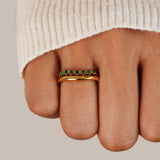 Mary - Emerald Green Multilayer Ring