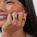 Mary - Emerald Green Multilayer Ring