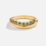 Mary - Emerald Green Multilayer Ring