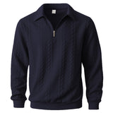 Paul | Patterned Zip-Neck Jumper