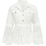 Sunnelace White Lace Panel Jacket