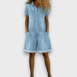 Rita Vintage Denim-Look Playsuit