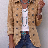 Branka™ | Western-style patterned jacket with ruffles