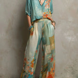 Vesna - Floral Wide-Leg Set