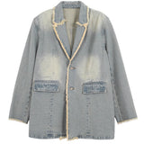 Andrea™ | Oversized blazer with raw edges