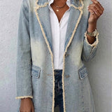Andrea™ | Oversized blazer with raw edges