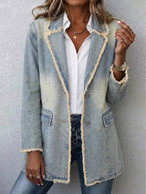 Andrea™ | Oversized blazer with raw edges