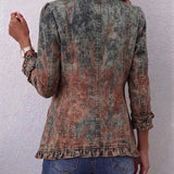 Bristow Vintage Gradient Ruffle Jacket