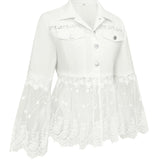 Sunnelace White Lace Panel Jacket