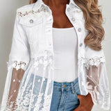 Sunnelace White Lace Panel Jacket