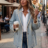 Andrea™ | Oversized blazer with raw edges
