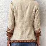Gordana™ | Bohemian-style floral jacket with ruffles