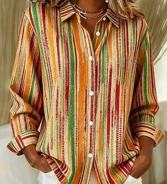 Judith | Multicolour Stripe Button-Up Shirt