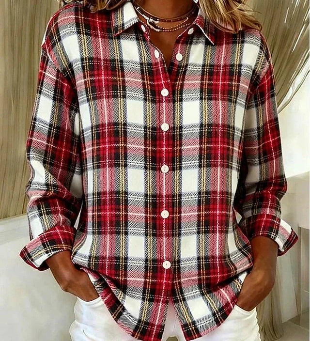 Janet | Vintage Check Button-Up Shirt