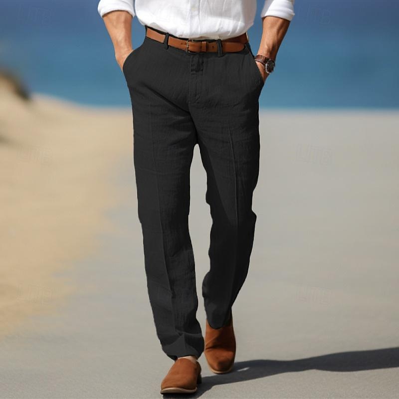Edward | Smart Linen-Look Trousers