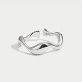 Waves Minimalist Ring