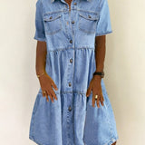 Eva Midi Denim Dress