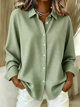 Jane | Gingham Check Button-Up Shirt