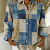 Rosemary | Patchwork Print Button-Up Shirt