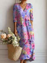 Sylvia Boho Print Maxi Dress