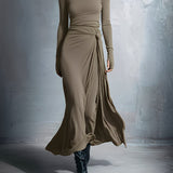 Naiara™ | Long dress with a side knot