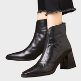 Karina Luxe Mid-Heel Ankle Boots