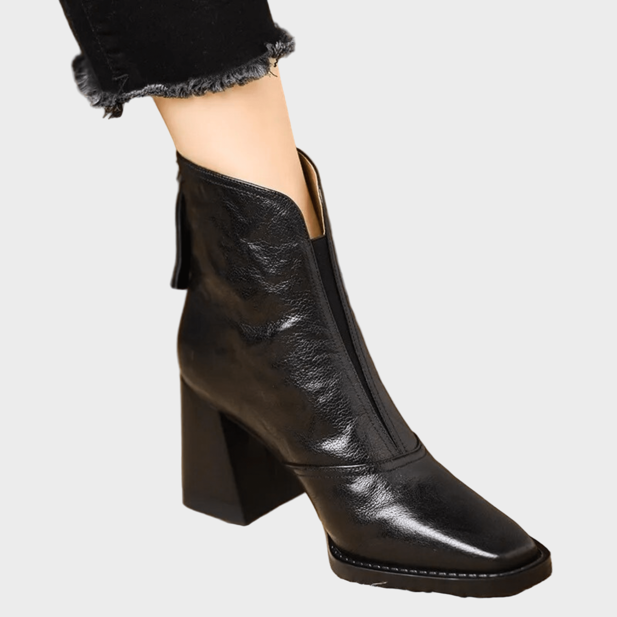 Karina Luxe Mid-Heel Ankle Boots