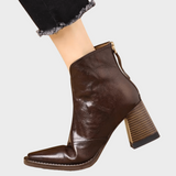 Karina Luxe Mid-Heel Ankle Boots