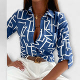 Lubomira Sophisticated Geometric Blouse