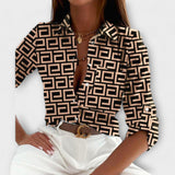 Lubomira Sophisticated Geometric Blouse