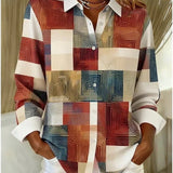 Rosemary | Patchwork Print Button-Up Shirt