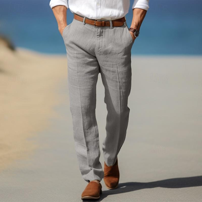 Edward | Smart Linen-Look Trousers