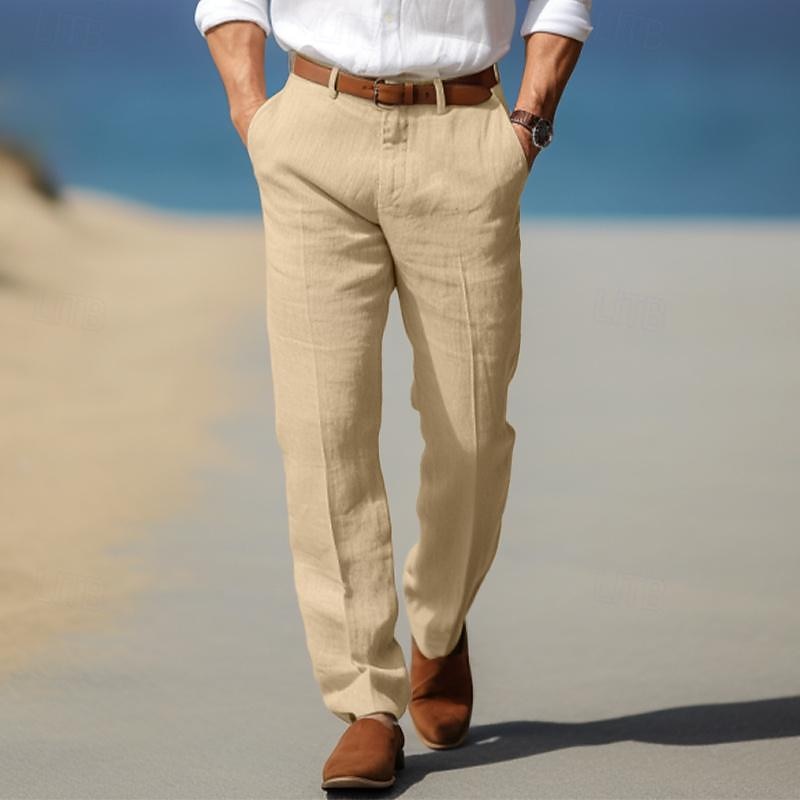 Edward | Smart Linen-Look Trousers